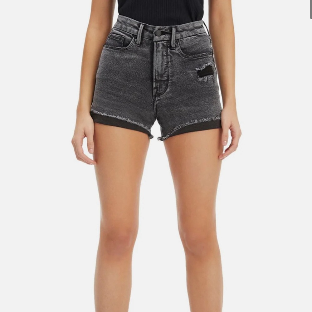 Good Curve Womens Distressed High Waist Cutoff Shorts
